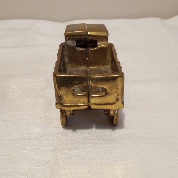 Vintage Model Brass Farm Delivery Truck - Picture 5 of 9